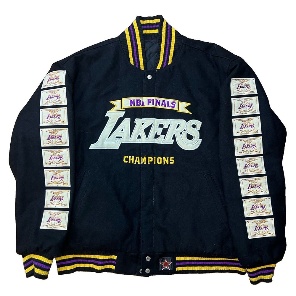 Y2K JH Design Los Angeles Lakers Jacket 3XL Letterman 16 Champions NBA Finals